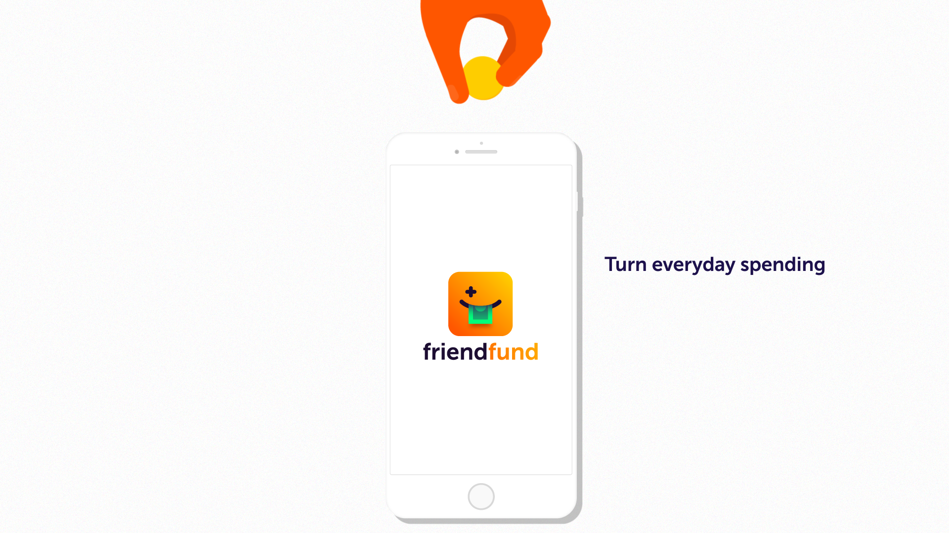FriendFund App launch motion design scene