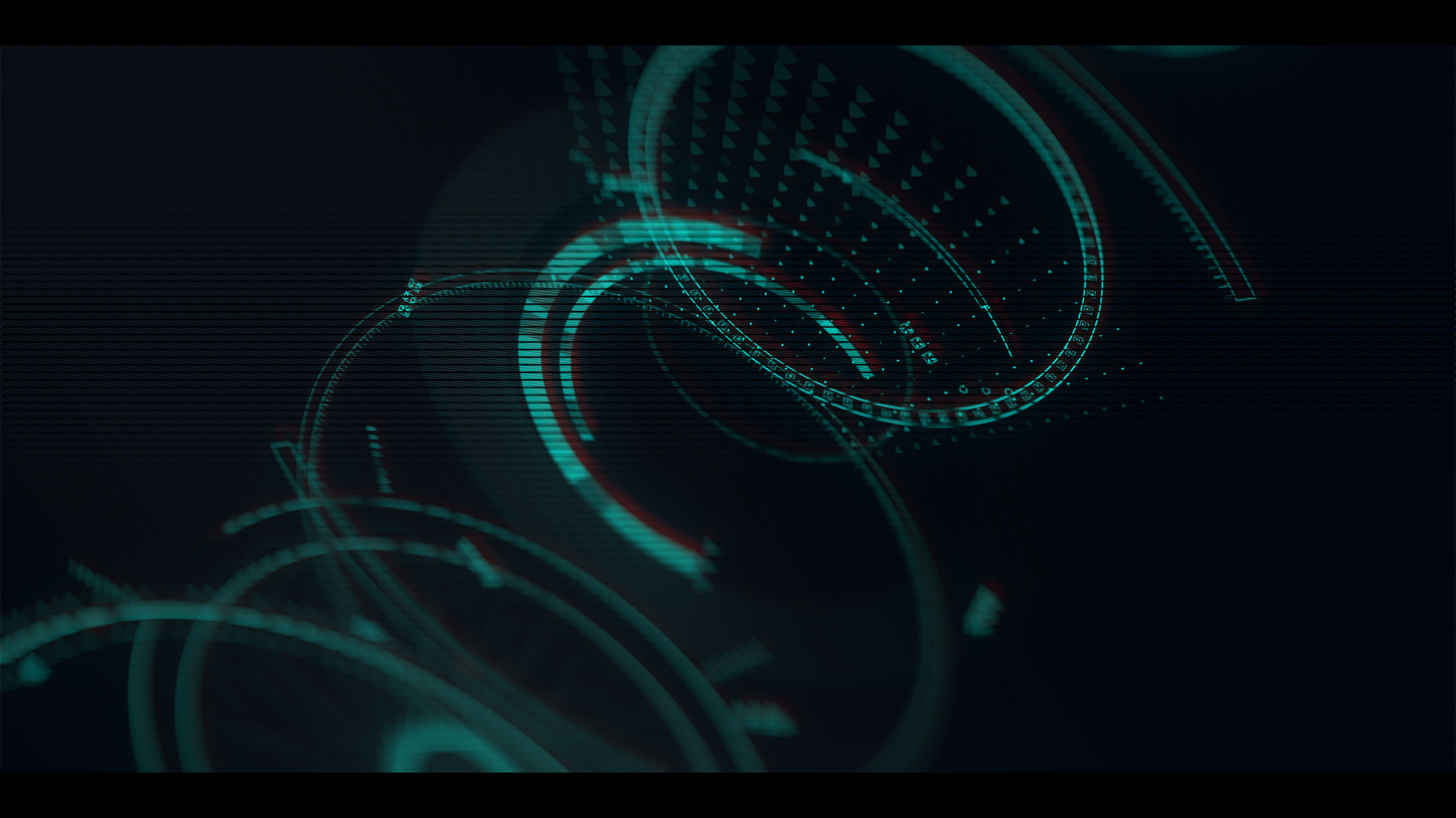 A futuristic dial in 3D created in After Effects
