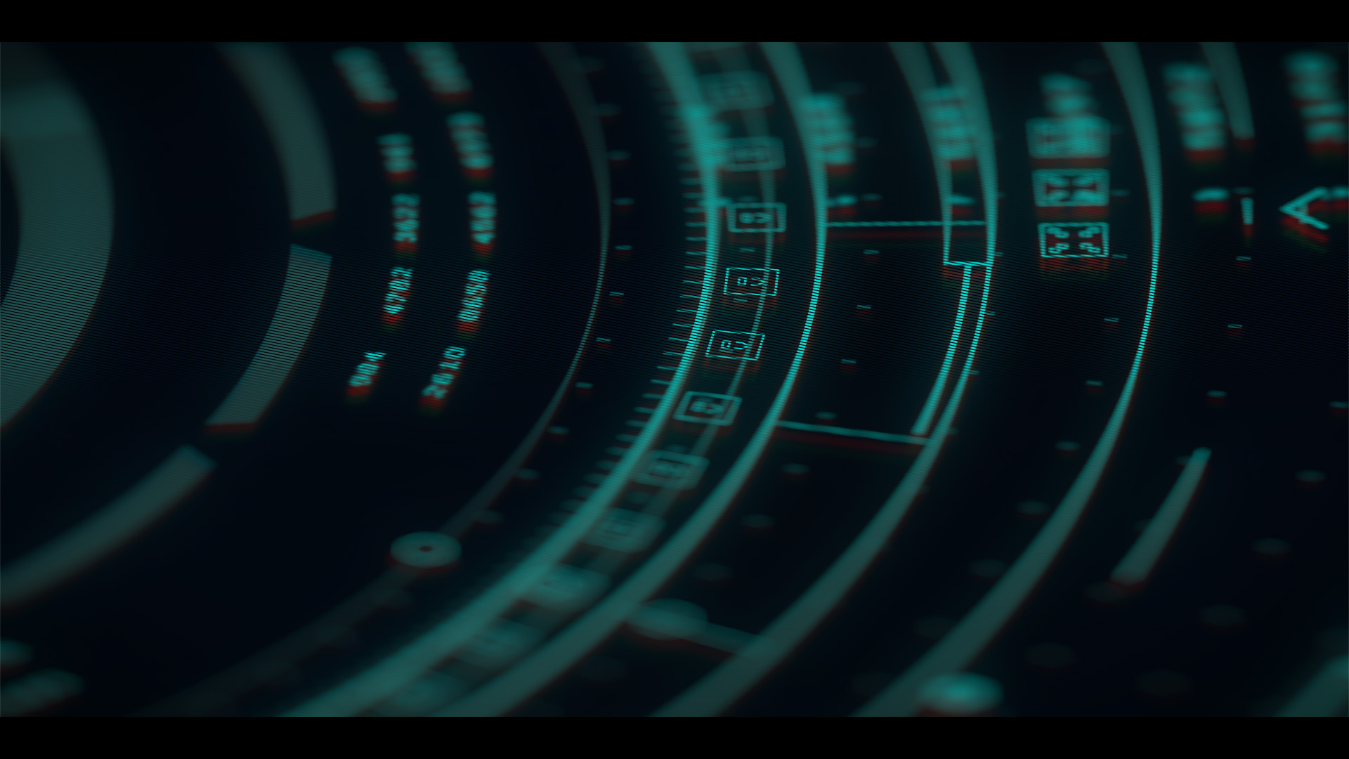 Closeup of a futuristic sci-fi dial