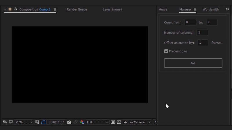 column counter after effects
