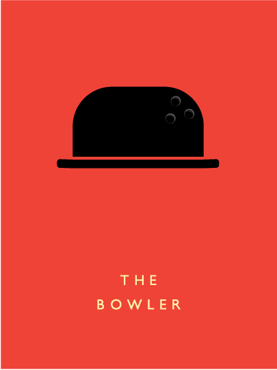 the bowler hat poster designed by Thomas Davis